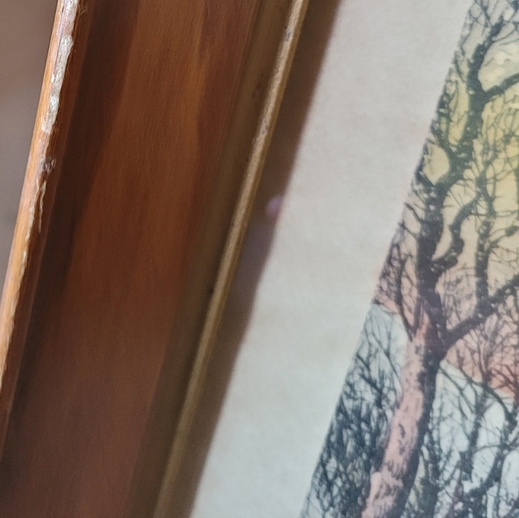 Currier and Ives The Snow Storm Country Farmhouse Scene Framed Picture - Picture 9 of 10